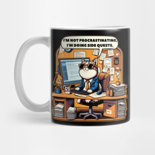 Boss Cat's Side Quests: Mastering the Art of Procrastination Mug